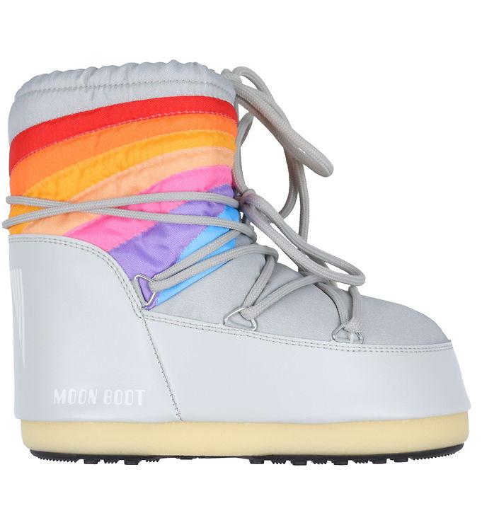 Moon Boot Vinterstøvler Icon Low Rainbow i Grå - Udsalg!