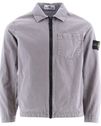 Stone Island Jakke Overshirt Dust i Grå - Fantastisk Tilbud!