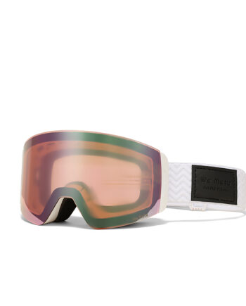 Meta Skibriller i Hvid med Orange Linse – Perfekte til Ski!