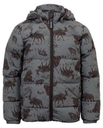 Soft Gallery Børne Vinterjakke Bionic Finish Eco Coating Castor Gray Aop 140 Castor Gray Aop