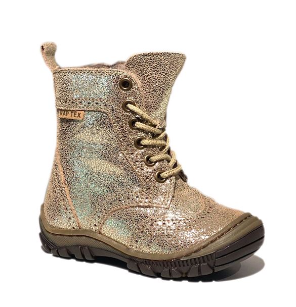 Guld Vinterstøvler med Snøre og Lynlås fra Arauto Rap