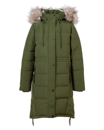 Nordic Project Artemis Dame Vinterjakke Bionic Finish Eco Coating Sea Green Grøn