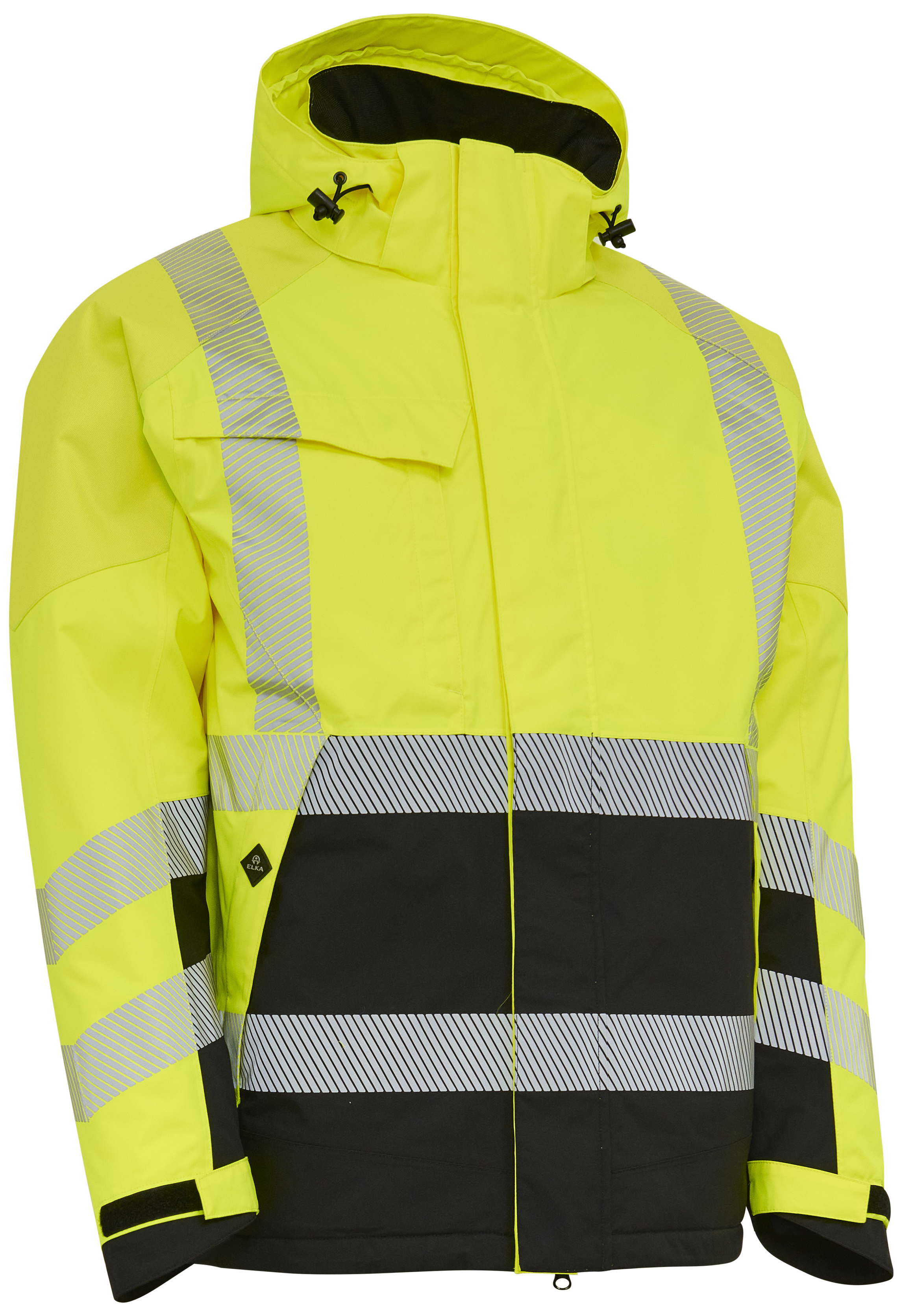 Elka Unisex Vinterjakke Stretch – Gul og Sort til Vinteren
