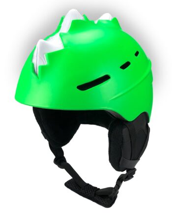 Crazy Safety Neon Grøn Bone Spike Skihjelm – Tilbud!