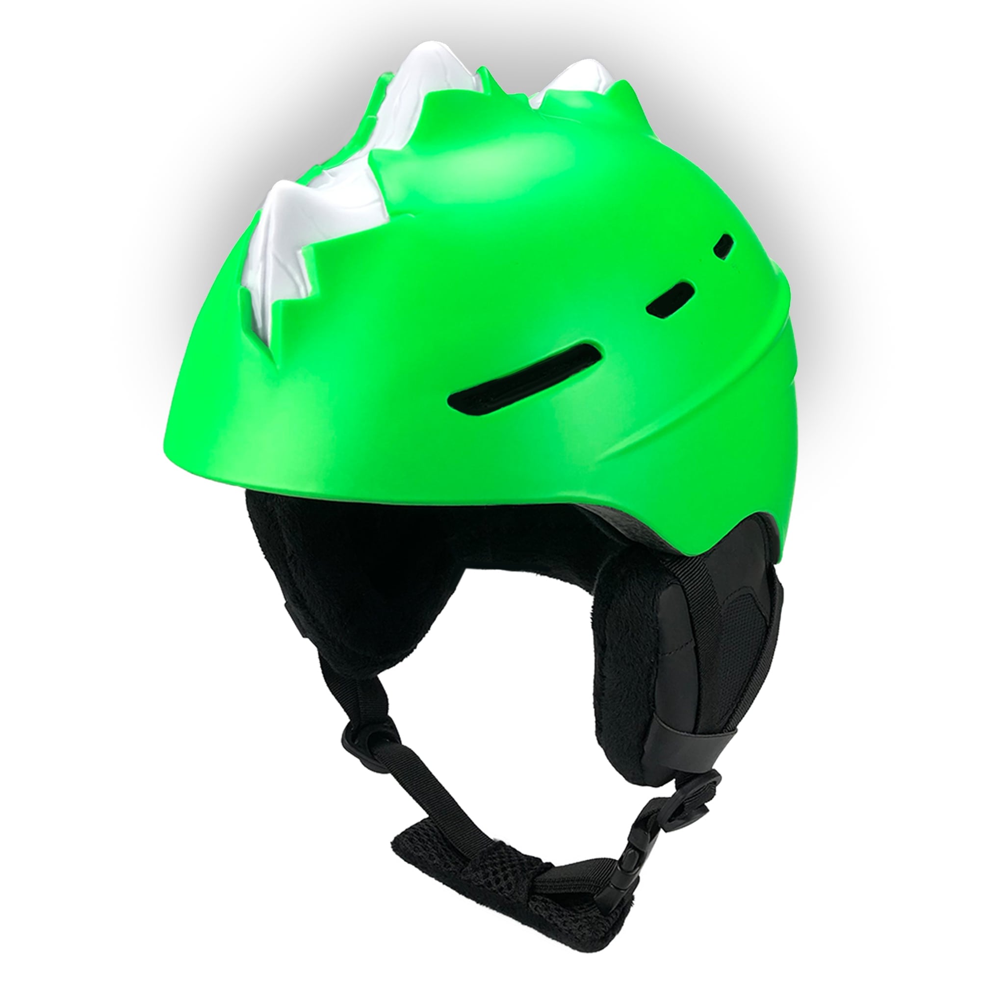 Crazy Safety Neon Grøn Bone Spike Skihjelm – Sikkerhed & Stil