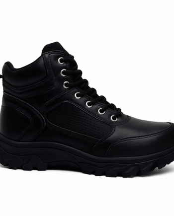 Robuste Vinterstøvler i Sort Kunstlæder – Vinterudsalg!