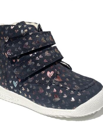 Arautorap Korte Sporty Velcro Vinterstøvler Navy Med Hjerter