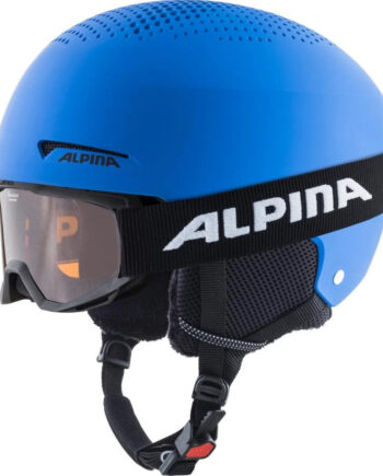 Zupo Piney Skihjelm og Skibriller - Blå Beskyttelsessæt