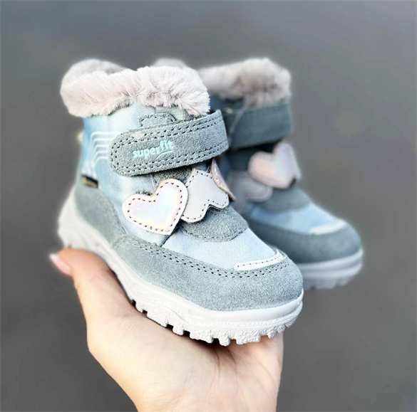 Superfit Pigestøvler Goretex Isblå & Pels