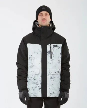 Knox Herre Skijakke i Hvid Marmor – Perfekt til Vintereventyr!